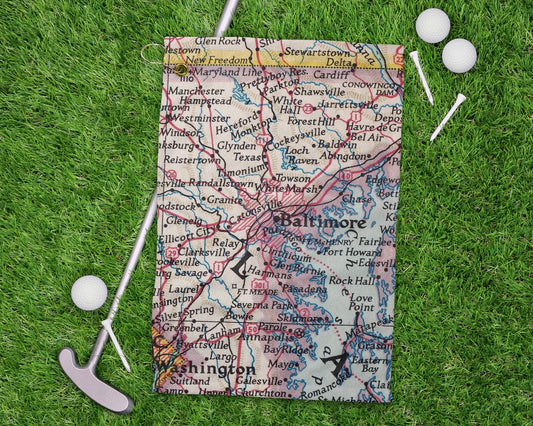 Baltimore Maryland golf towel primary image