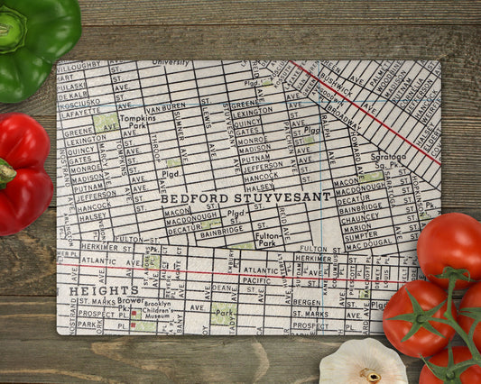 Bedford-Stuyvesant Brooklyn New York Map Cutting Board