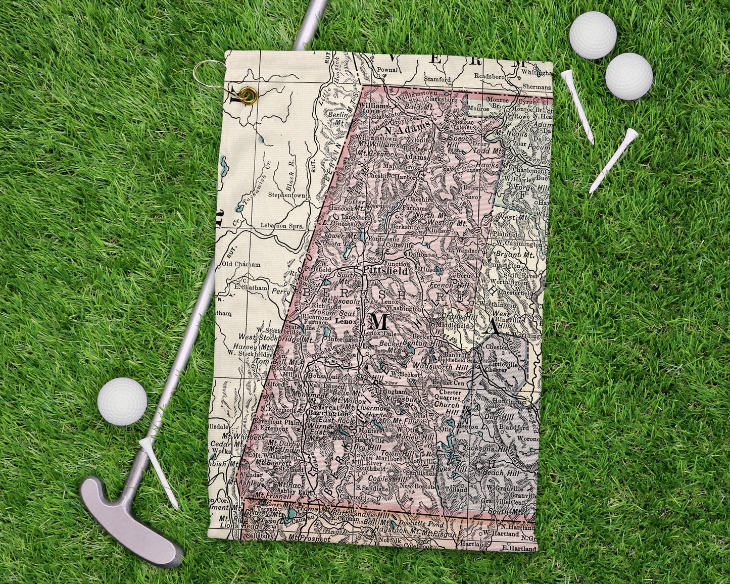 The Berkshires Massachusetts golf towel primary image
