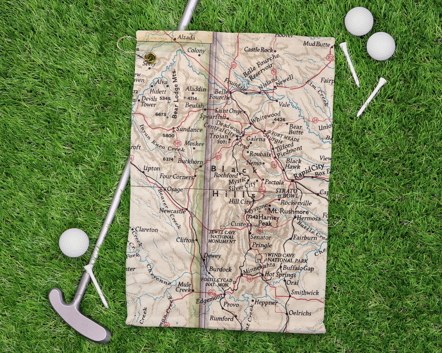 Black Hills South Dakota golf towel primary image