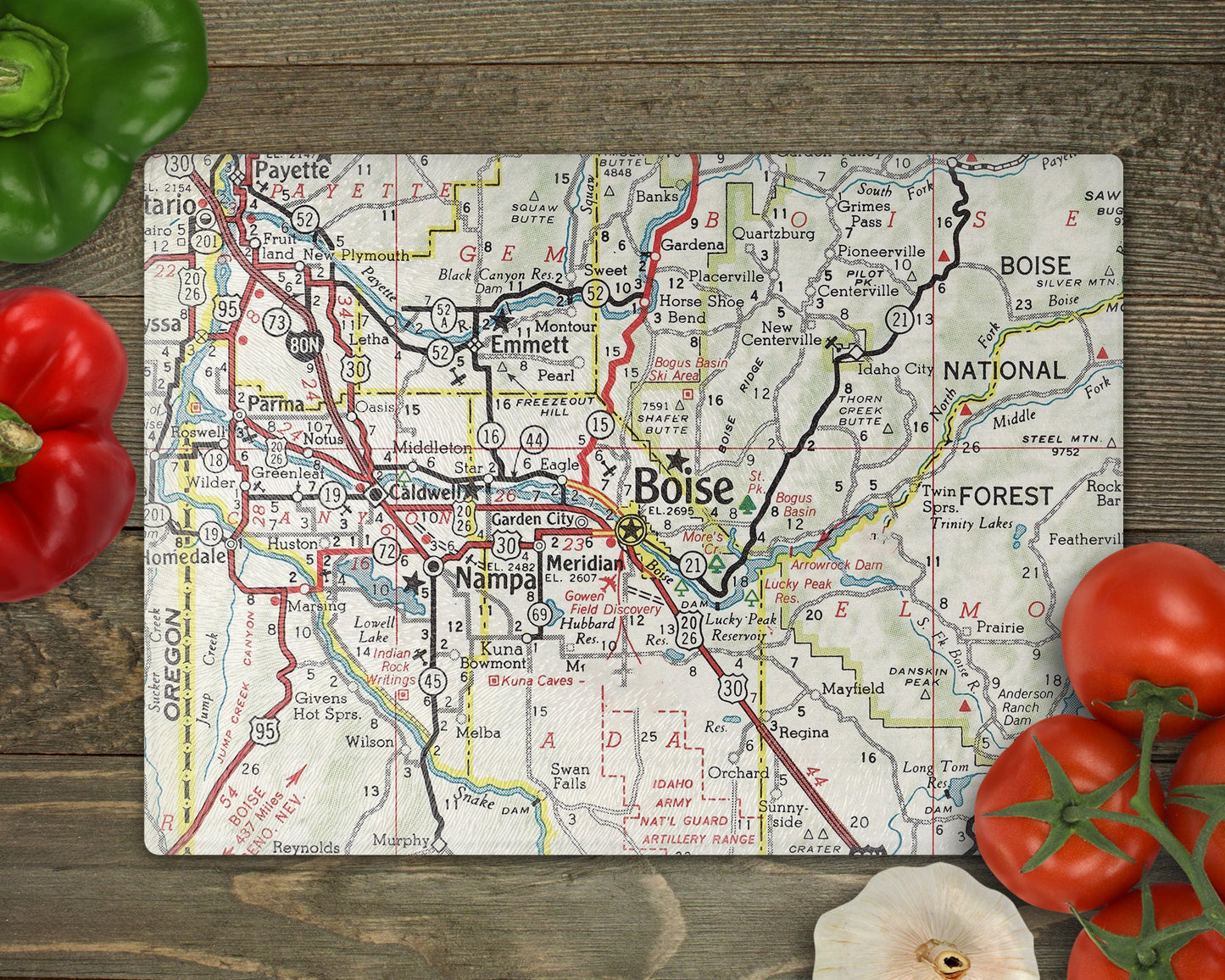 Boise Idaho Map Cutting Board | Travel Gift | Kitchen Decor