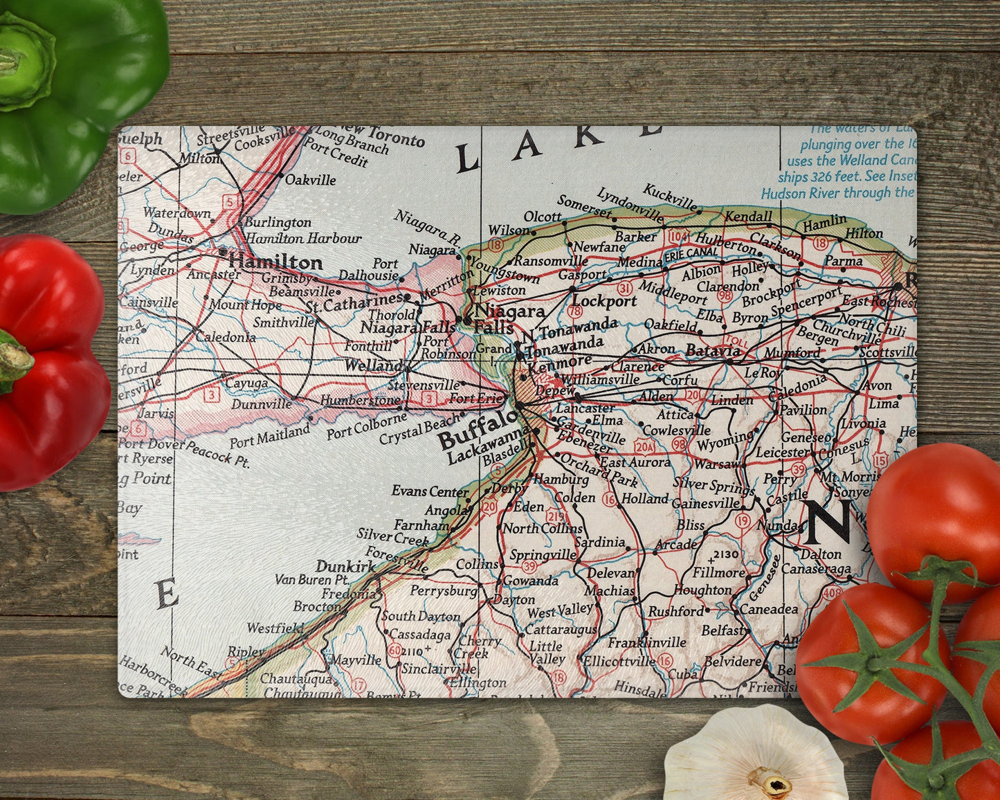 Buffalo New York Map Cutting Board | Travel Gift | Kitchen Decor