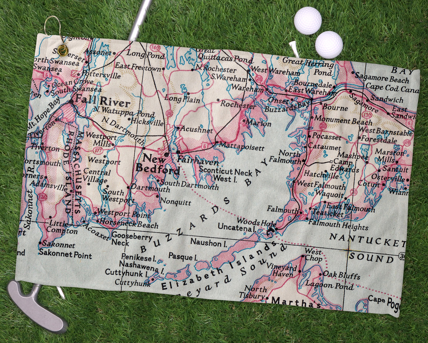 Buzzards Bay Massachusetts golf towel primary image