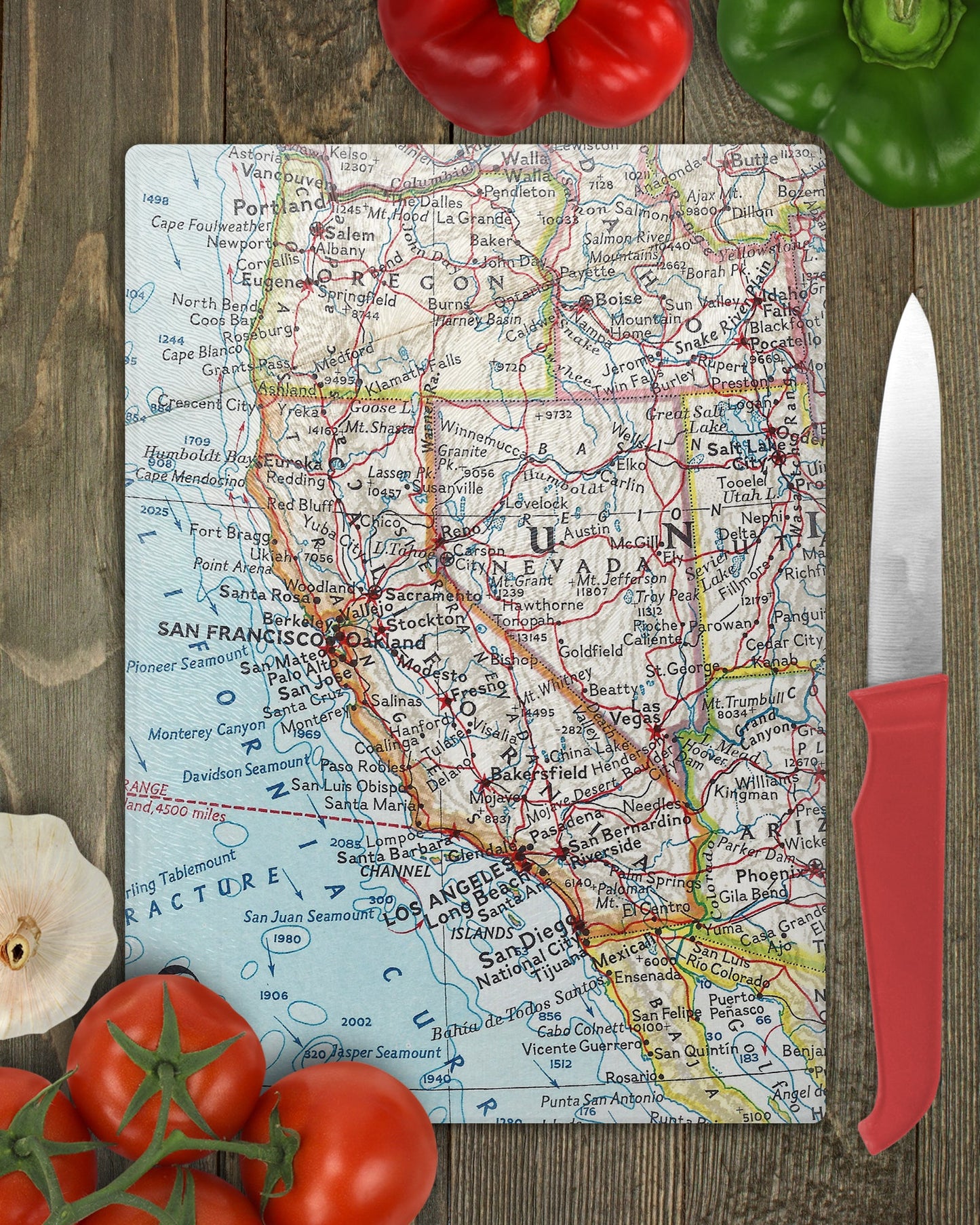 California Map Cutting Board | Travel Gift | Kitchen Decor