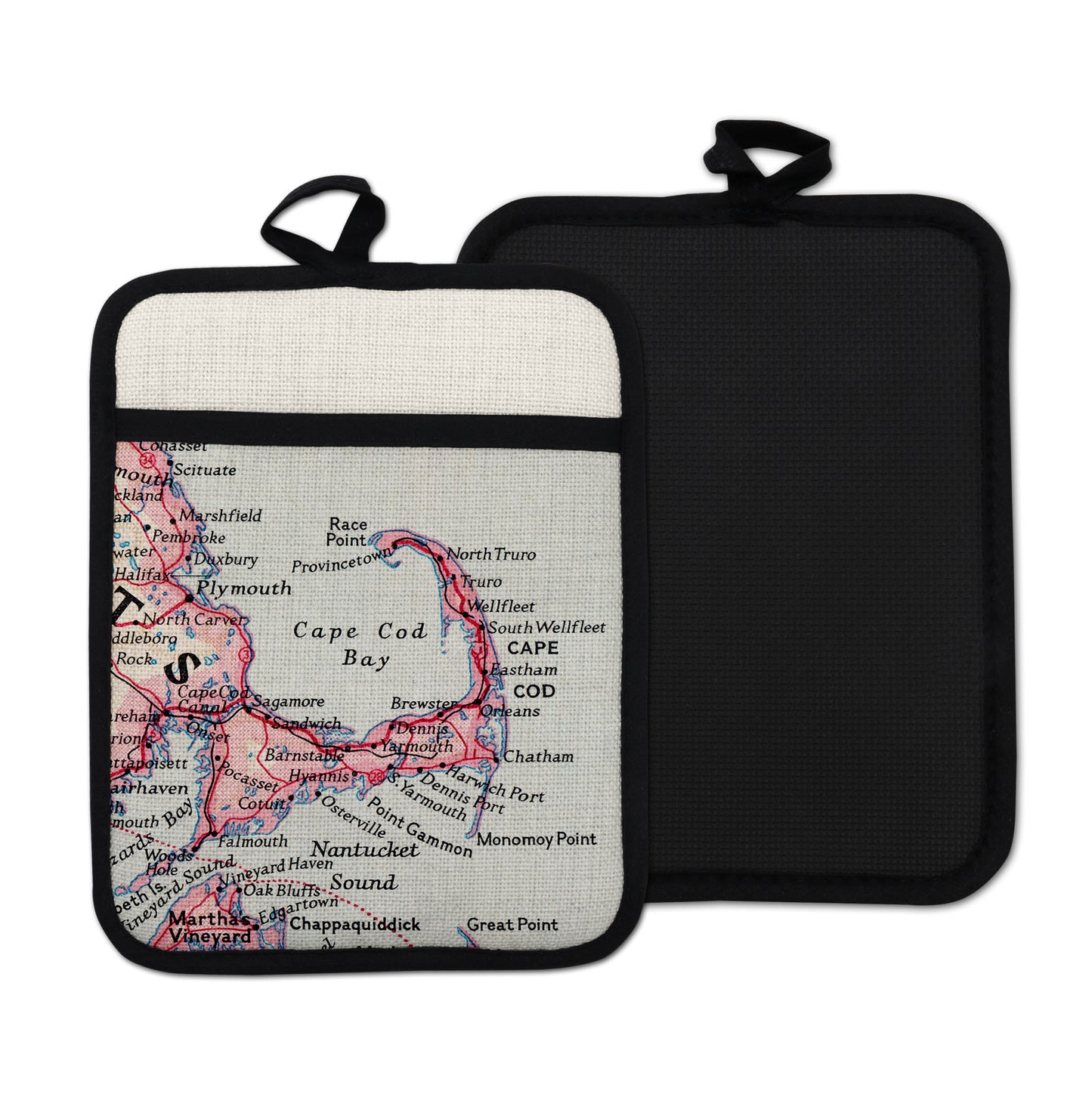 Cape Cod Massachusetts Vintage Map Hot Pad