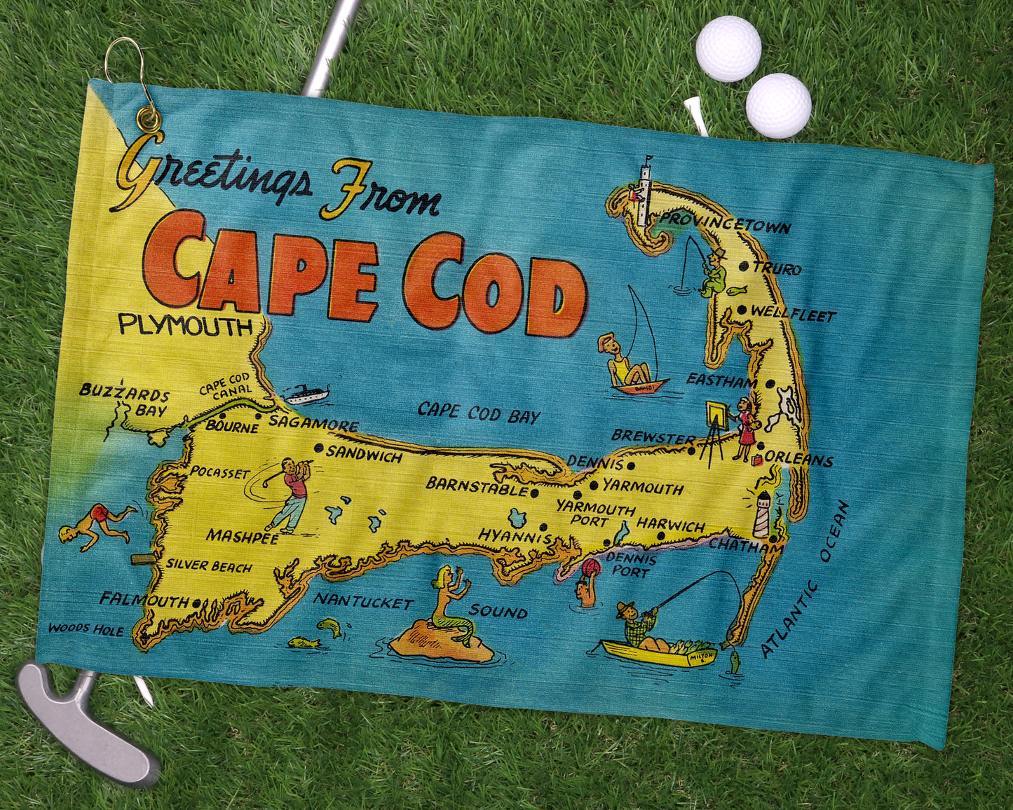 Cape Cod Massachusetts golf towel primary image