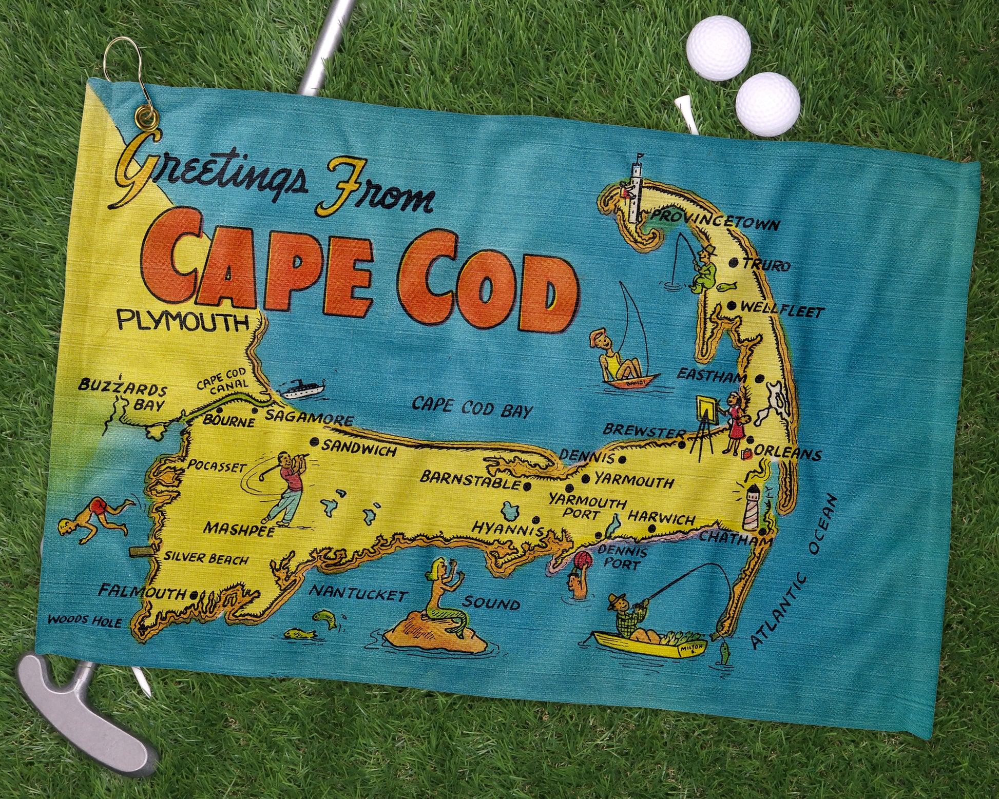 Cape Cod Massachusetts golf towel primary image