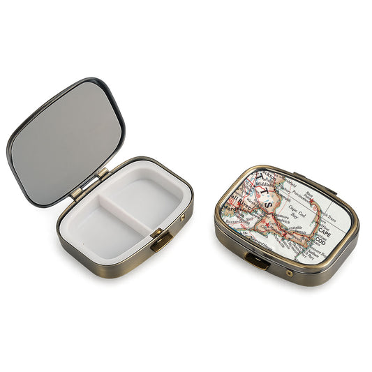 Cape Cod, Massachusetts vintage map pill case