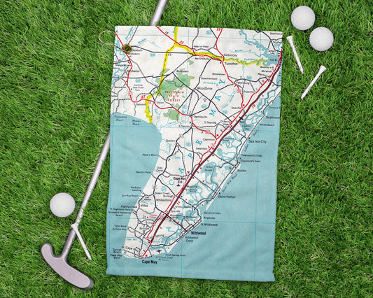 Cape May New Jersey golf towel primary image