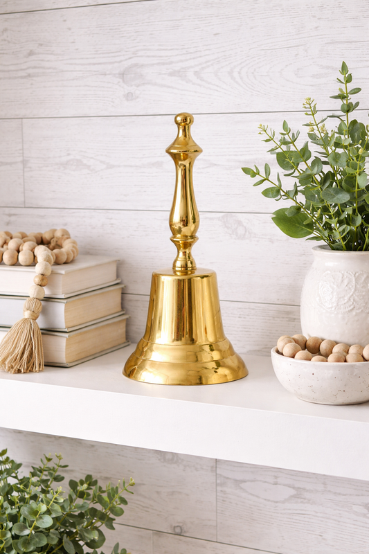 Vintage Brass Hand Bell | Classic Decorative Bell | Traditional Accent