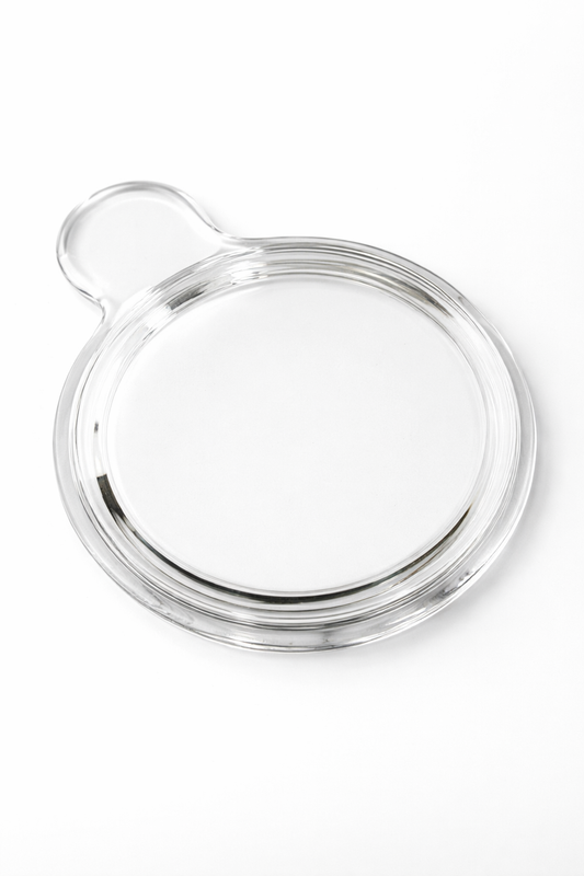 Vintage Pyrex P-150-C Clear Glass Casserole Lid | Mid Century Pyrex Replacement Lid | Tab Handle | Do Not Cook In