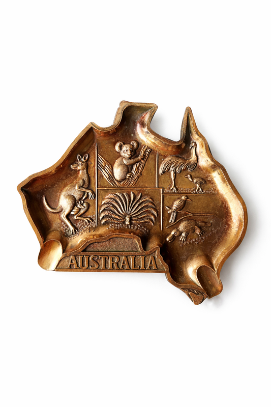 Vintage Australia Souvenir Ashtray | Metal Travel Collectible