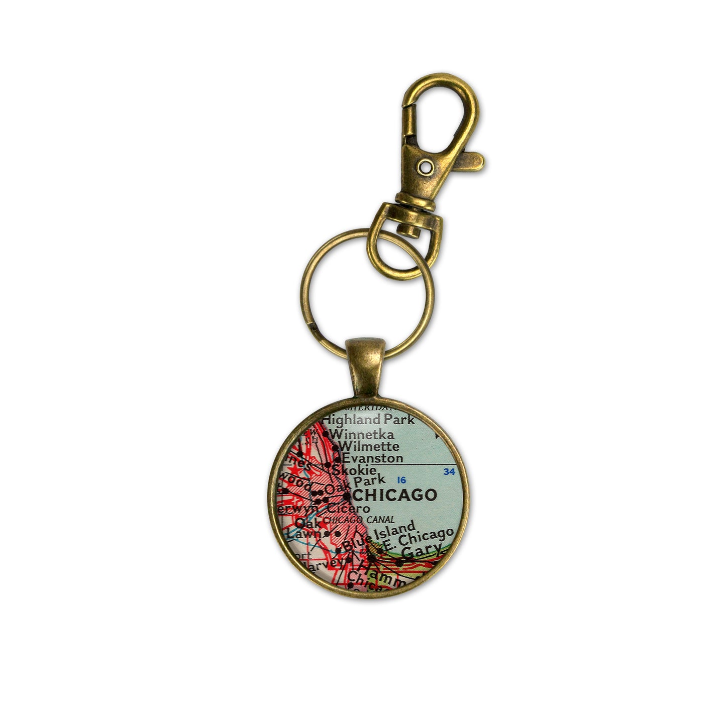 Chicago Map Keychain | City-Inspired Everyday Keychain