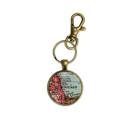 Chicago Map Keychain | City-Inspired Everyday Keychain