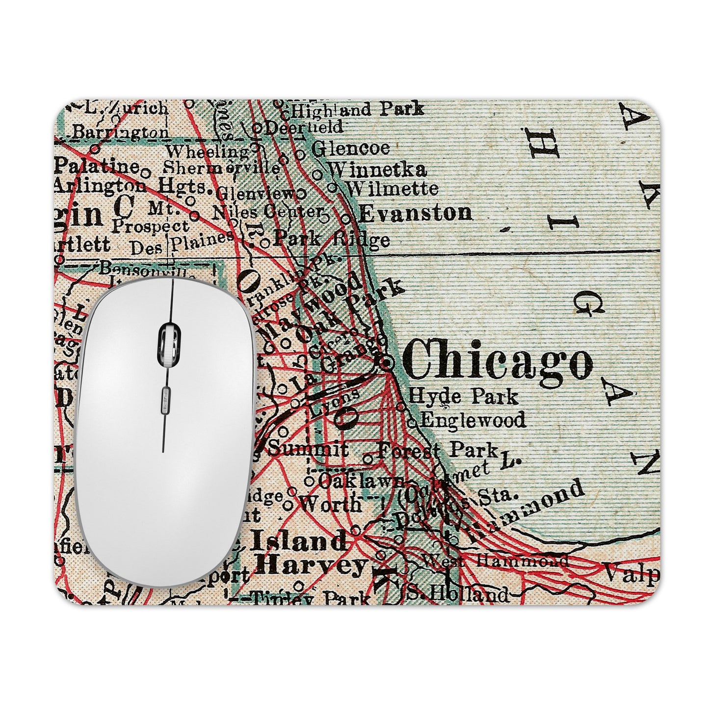 Chicago Map Mousepad | City-Inspired Desk Accessory