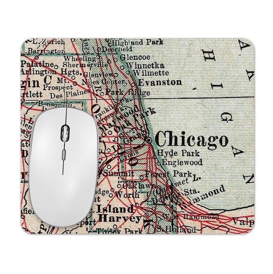 Chicago Map Mousepad | City-Inspired Desk Accessory