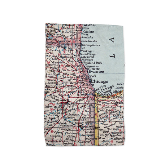 Chicago Map Kitchen Towel | City-Inspired Everyday Towel