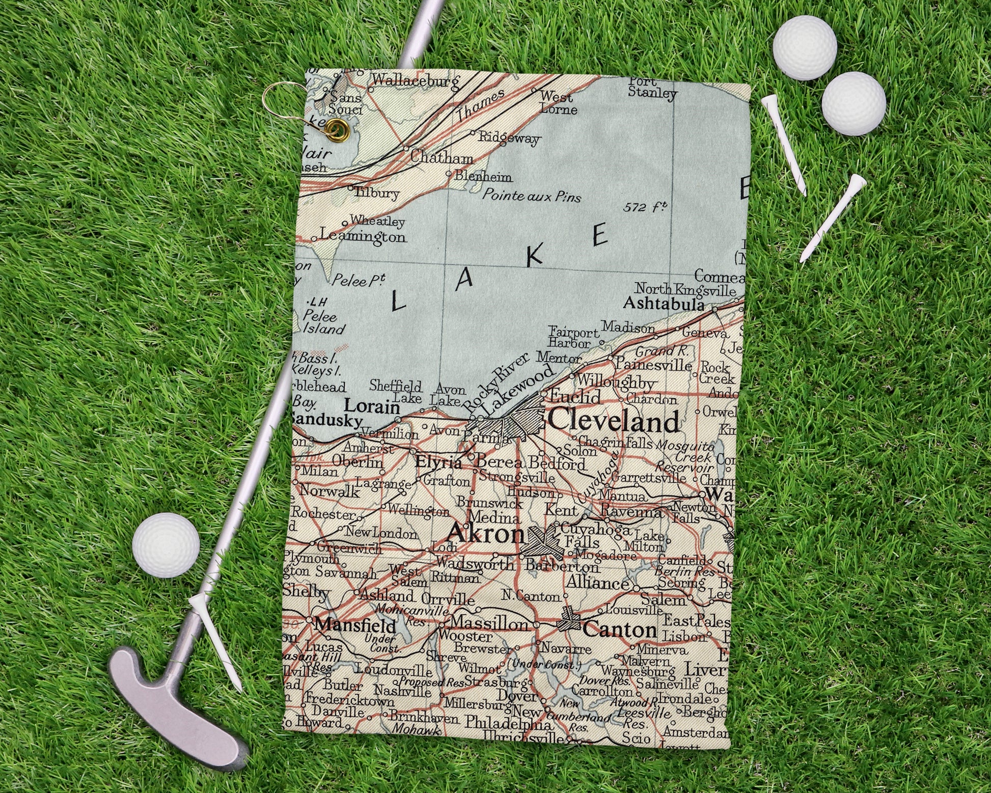 Cleveland Ohio golf towel primary image