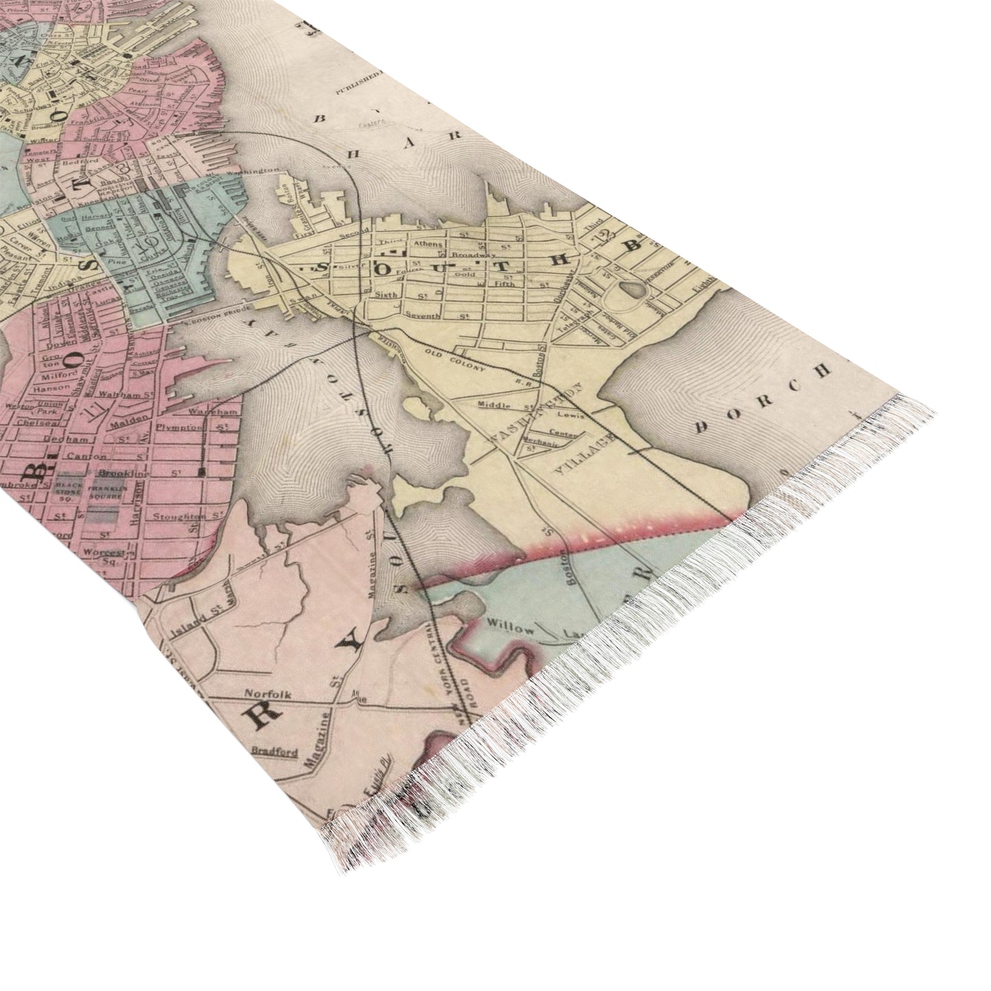 Boston Map Scarf | Vintage-Inspired City Accessory