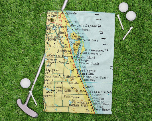 Cocoa Beach Florida golf towel primary image
