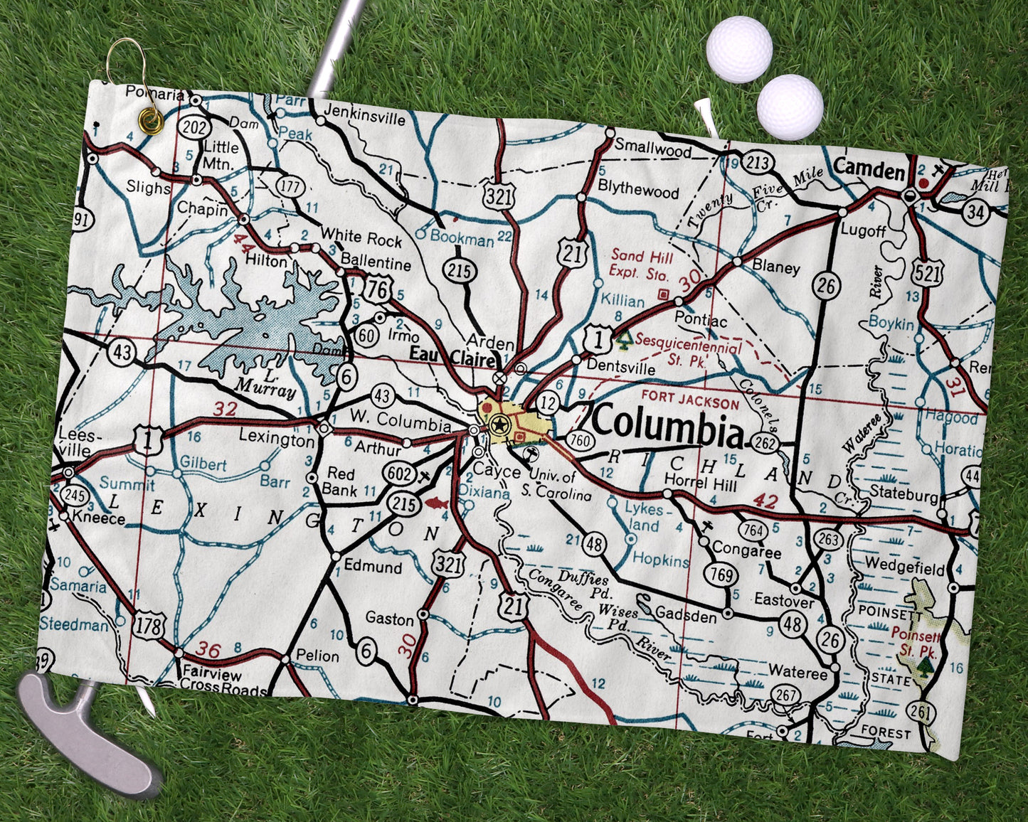 Columbia South Carolina golf towel primary image