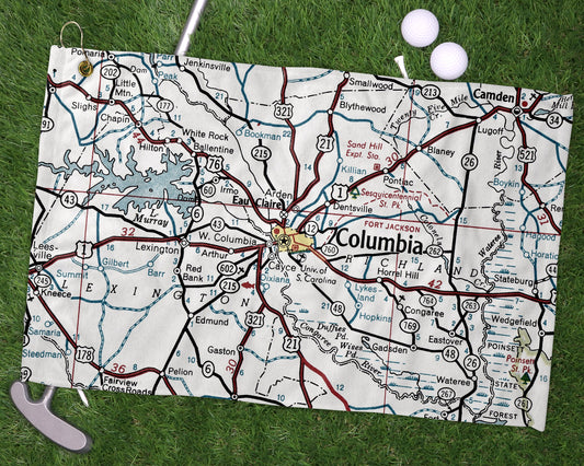 Columbia South Carolina golf towel primary image