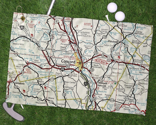 Concord New Hampshire golf towel primary image
