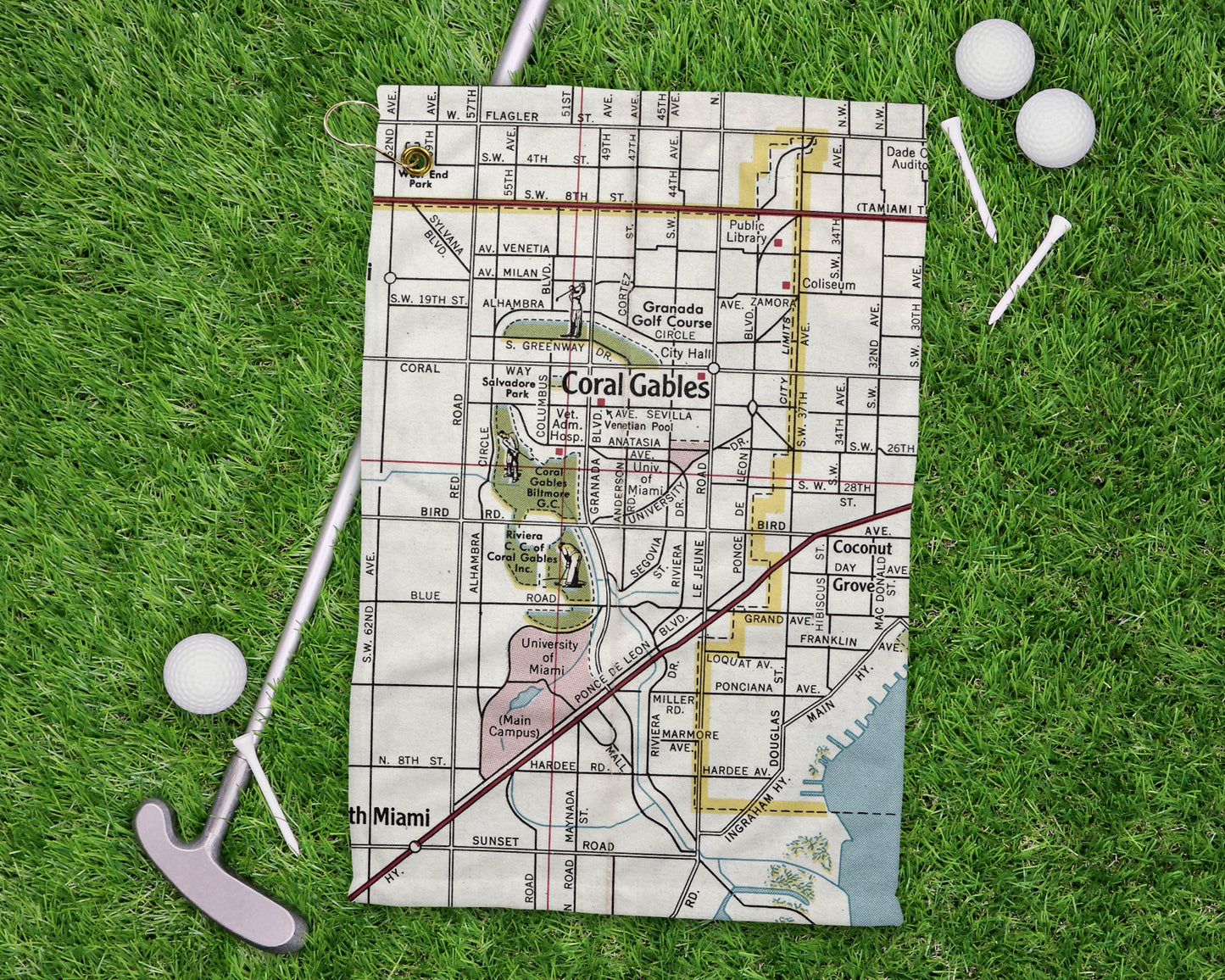 Coral Gables Florida golf towel primary image