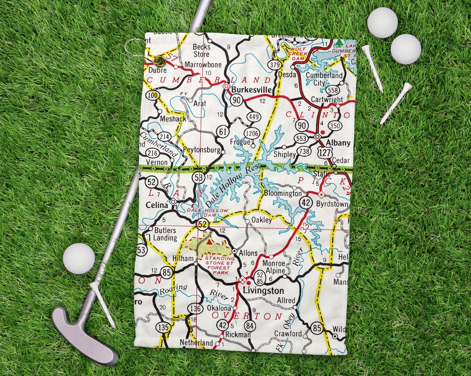 Dale Hollow Lake golf towel primary image