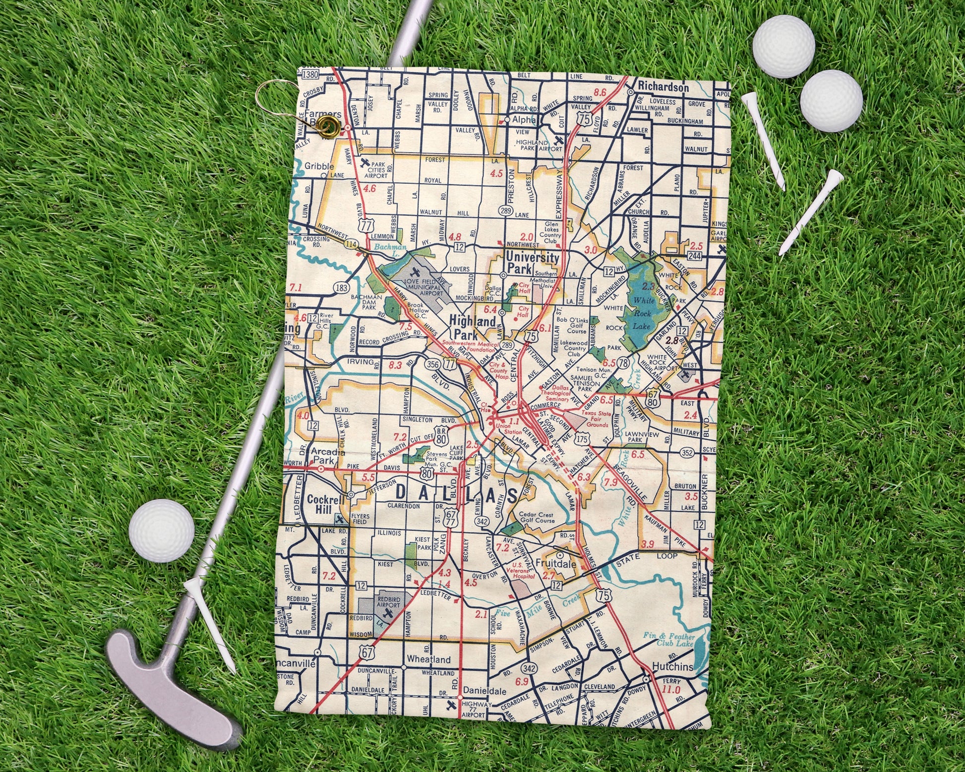 Dallas Texas golf towel primary image