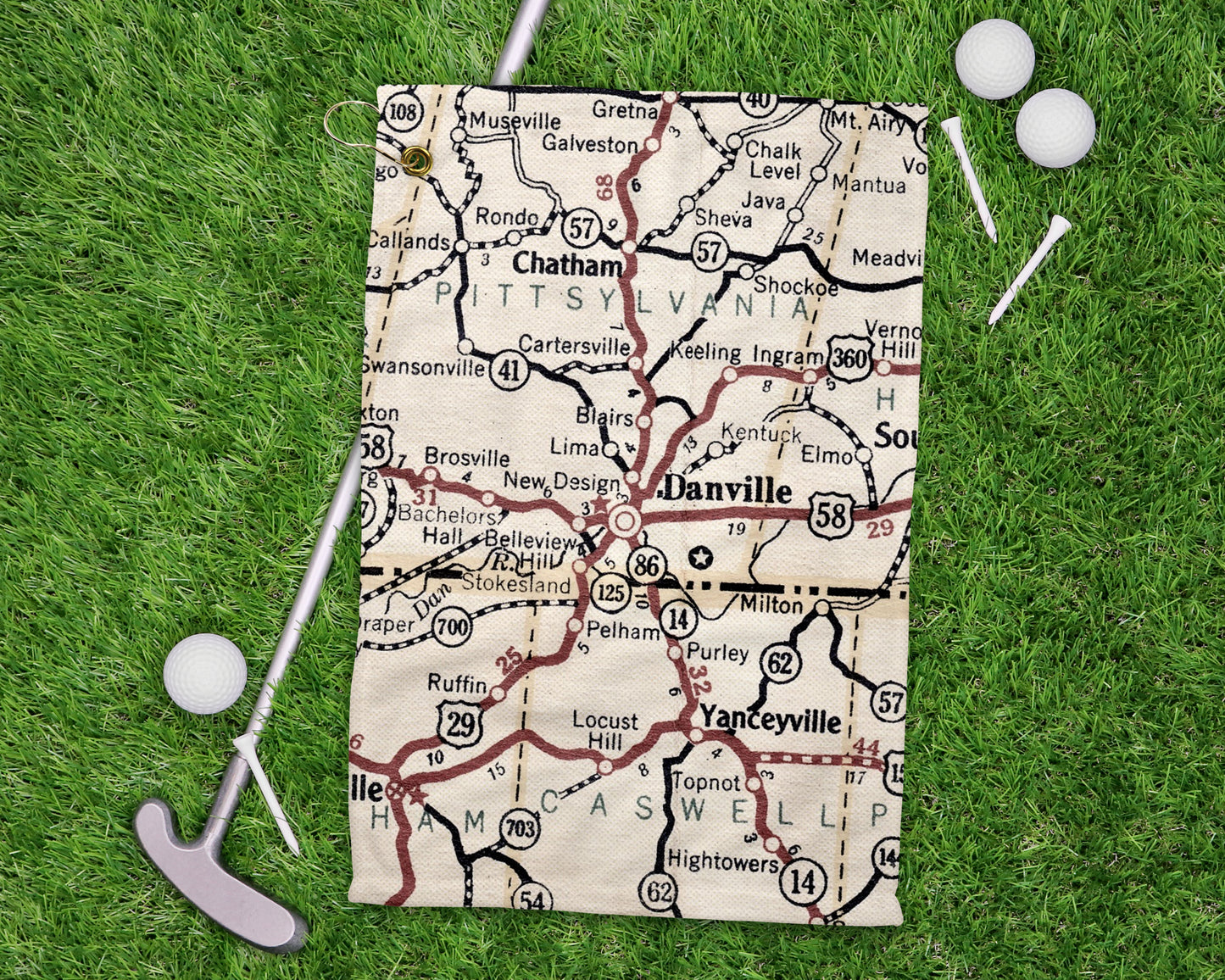 Danville Virginia golf towel primary image
