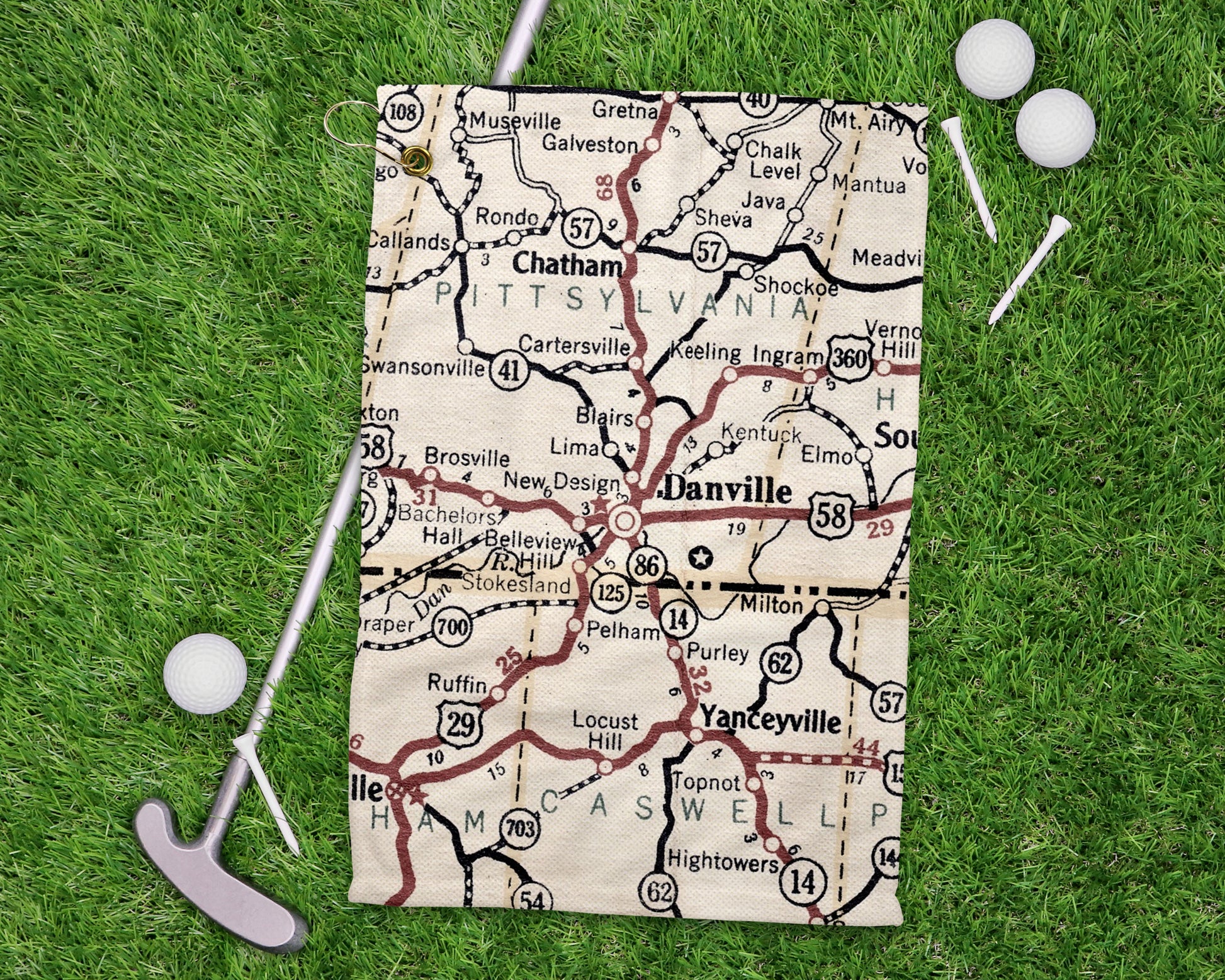 Danville Virginia golf towel primary image