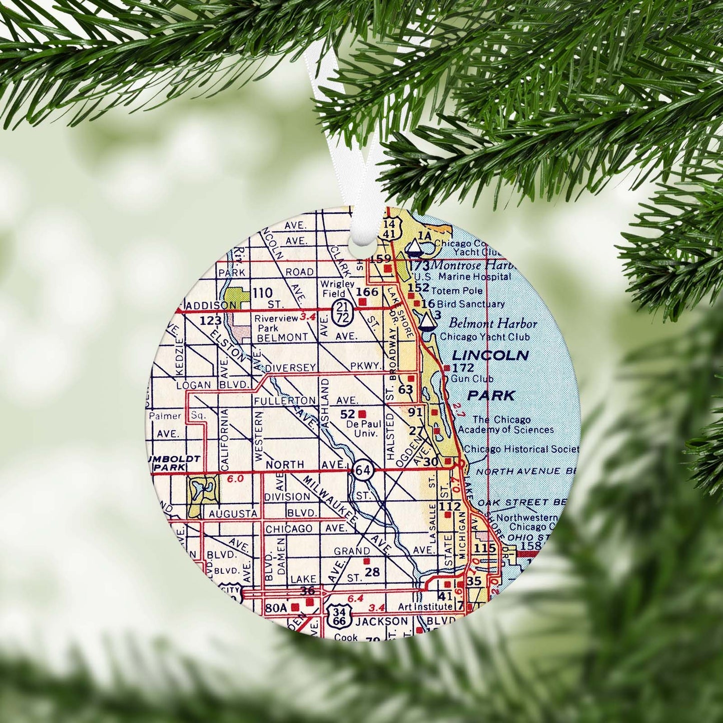 DePaul University Vintage Map Ornament