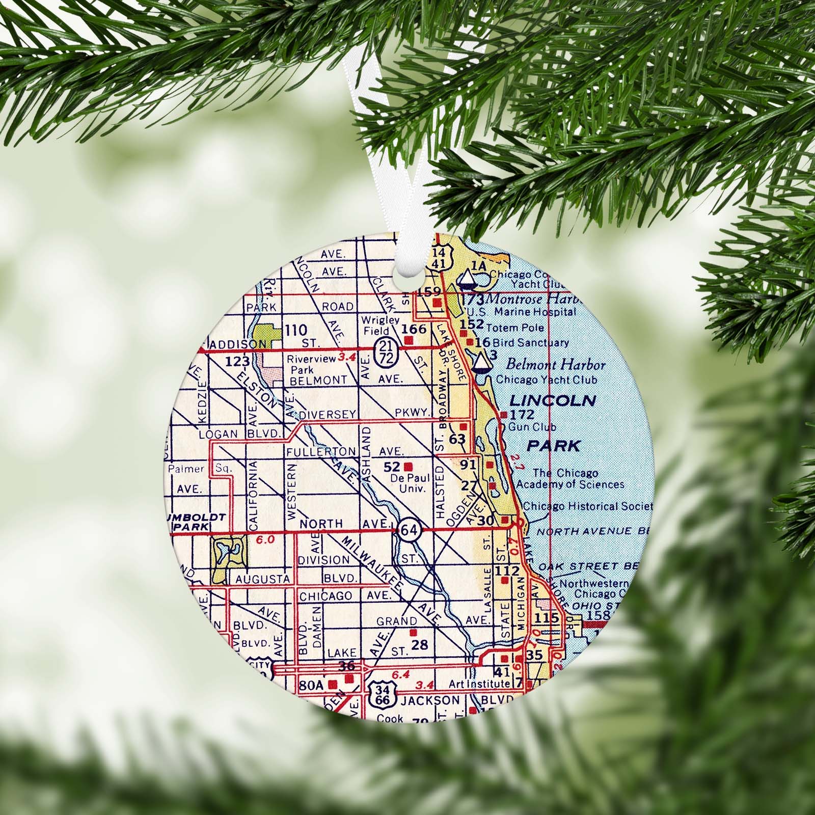 DePaul University Vintage Map Ornament