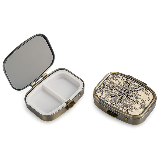 Denver, Colorado vintage map pill case