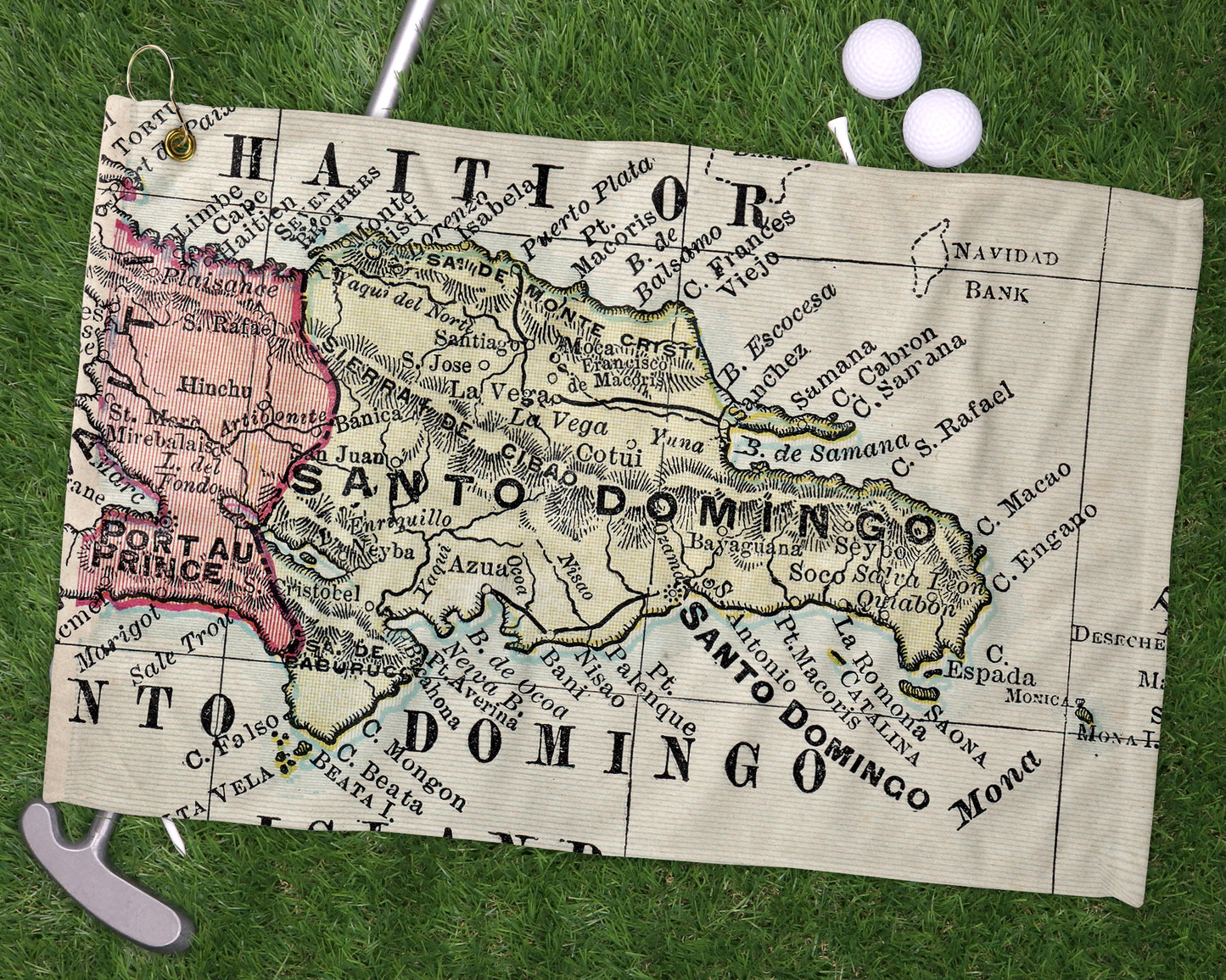 Dominican Republic golf towel primary image