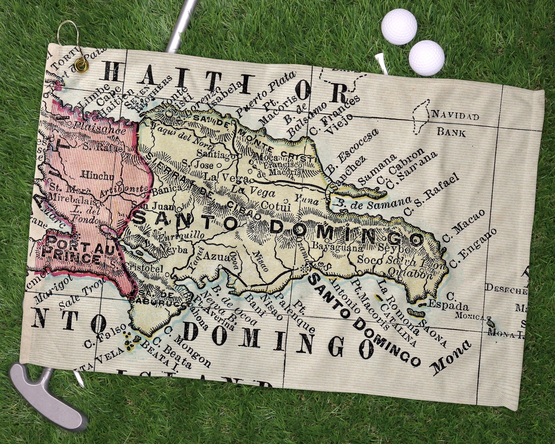 Dominican Republic golf towel primary image