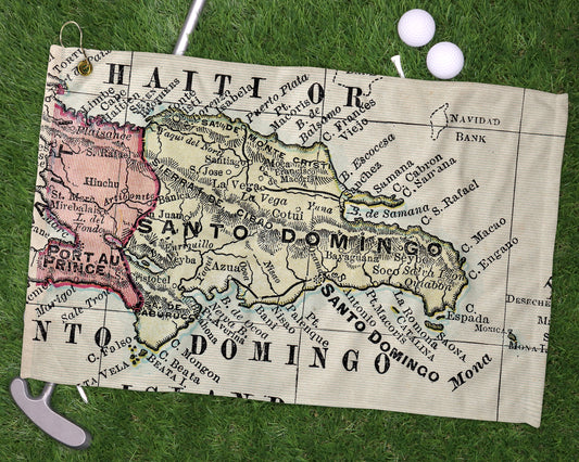 Dominican Republic golf towel primary image