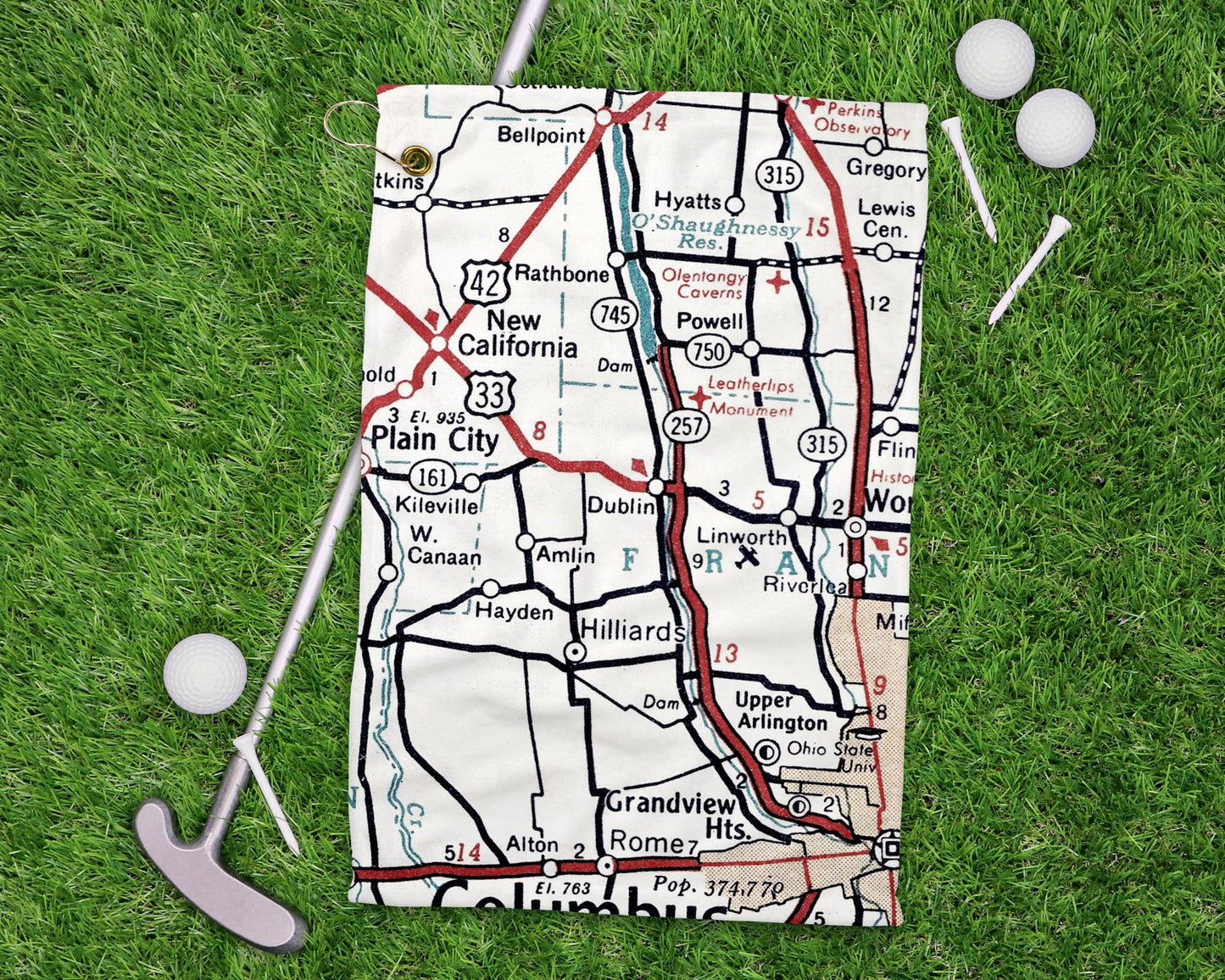 Dublin Ohio golf towel primary image