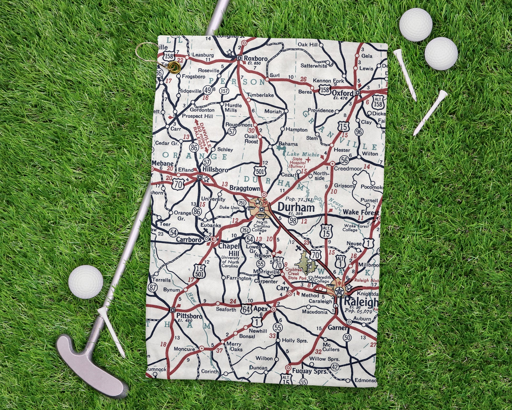 Durham North Carolina golf towel primary image