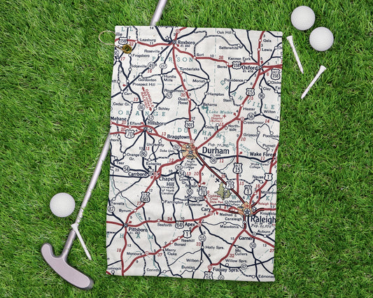 Durham North Carolina golf towel primary image