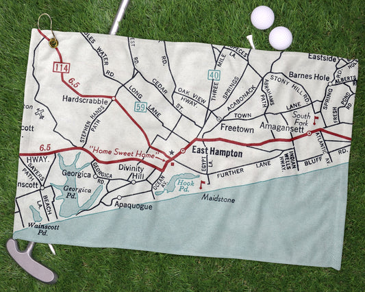 East Hampton New York golf towel primary image