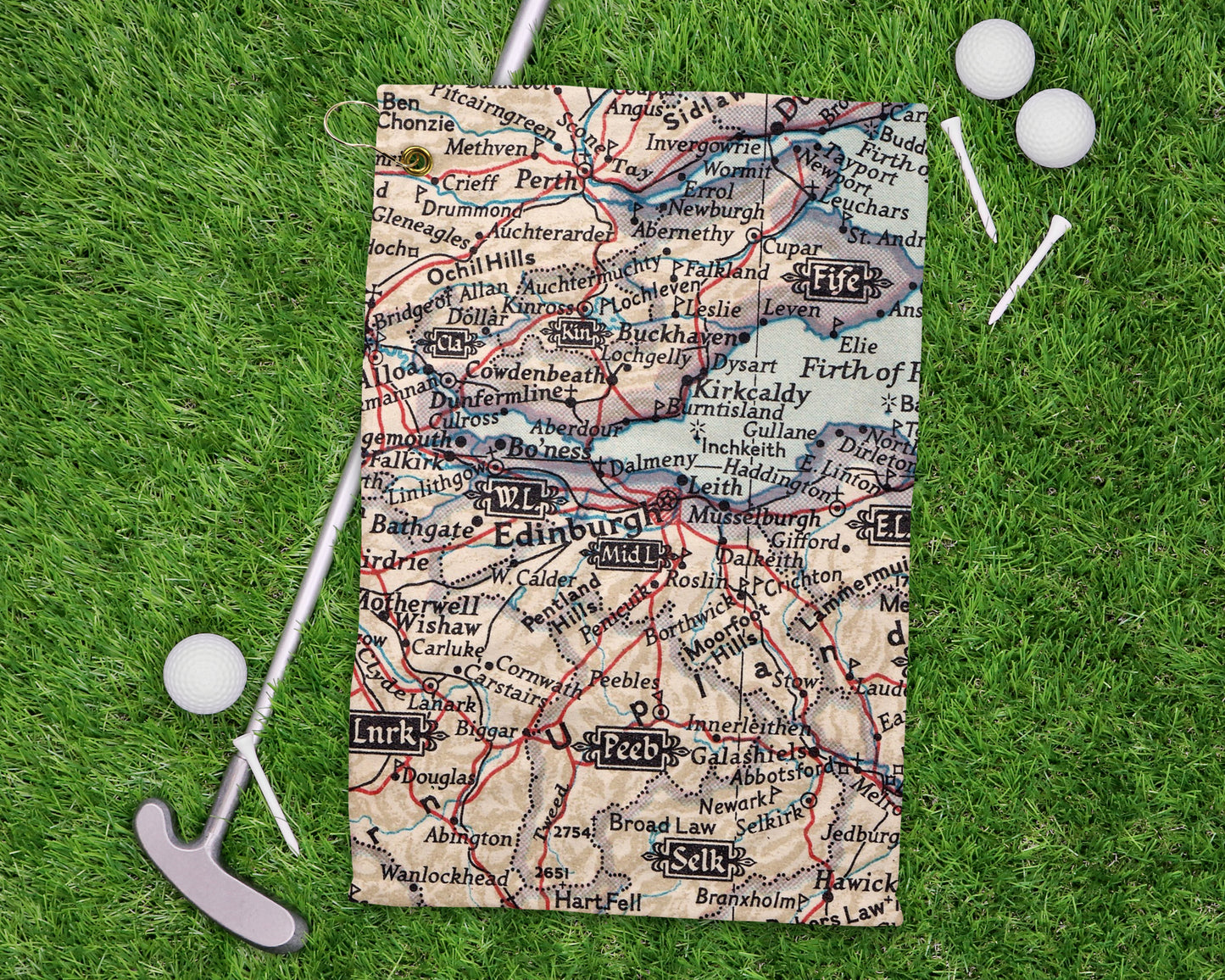 Edinburgh Scotland golf towel primary image