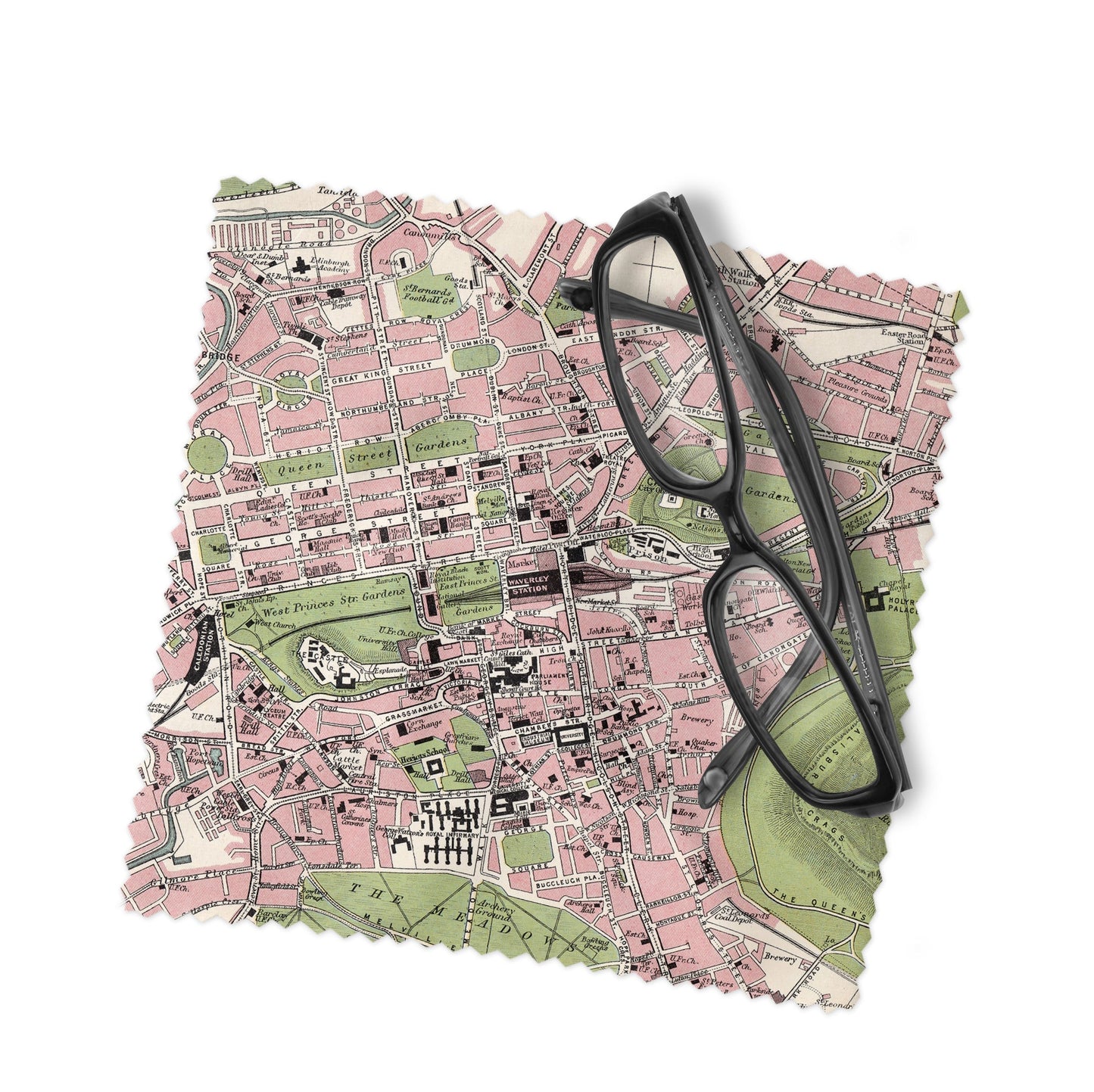 Edinburgh Scotland Map Lens Cloth | Edinburgh Microfiber Glasses Cleaner | Travel Gift