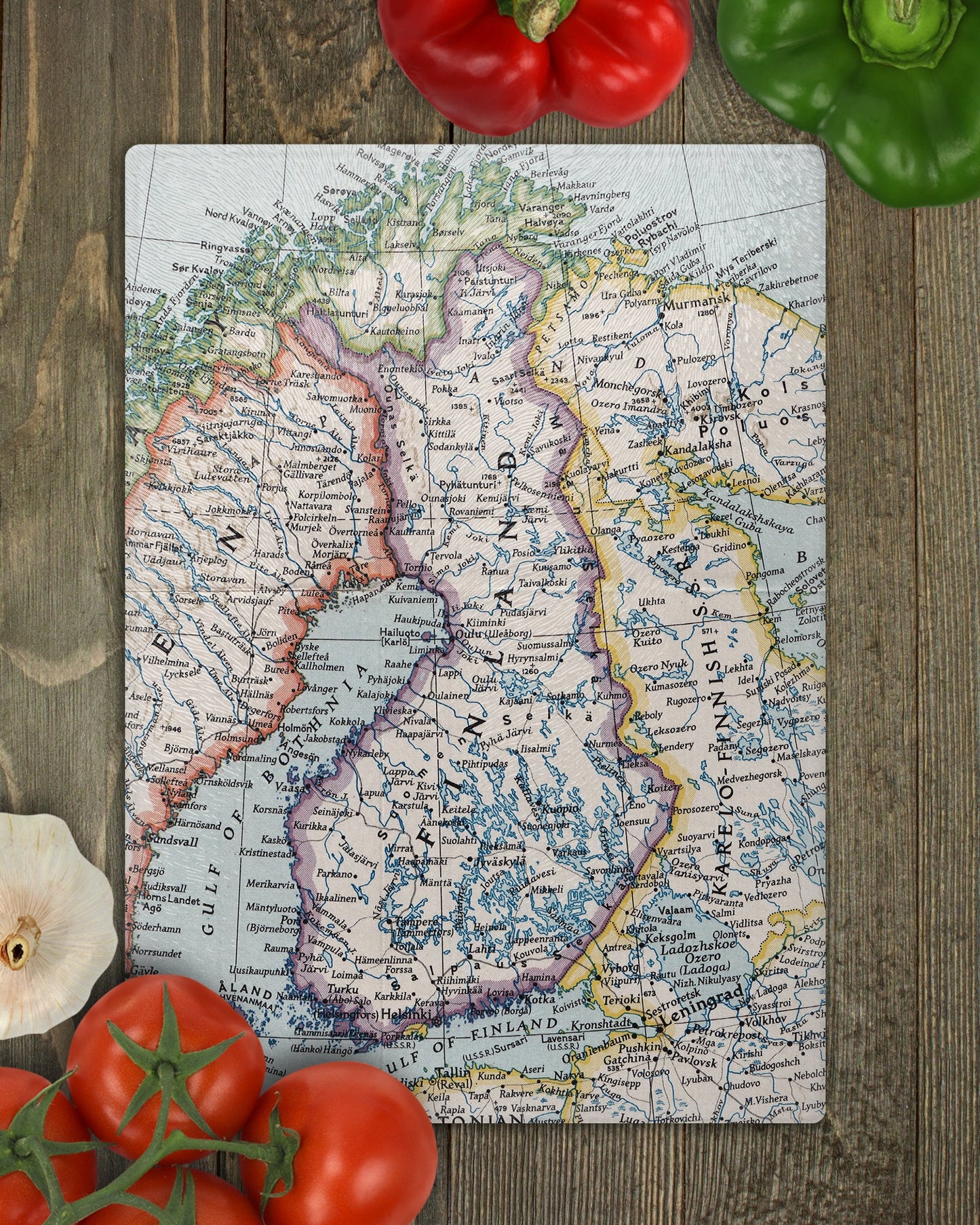 Finland Map Cutting Board | Travel Gift | Kitchen Decor