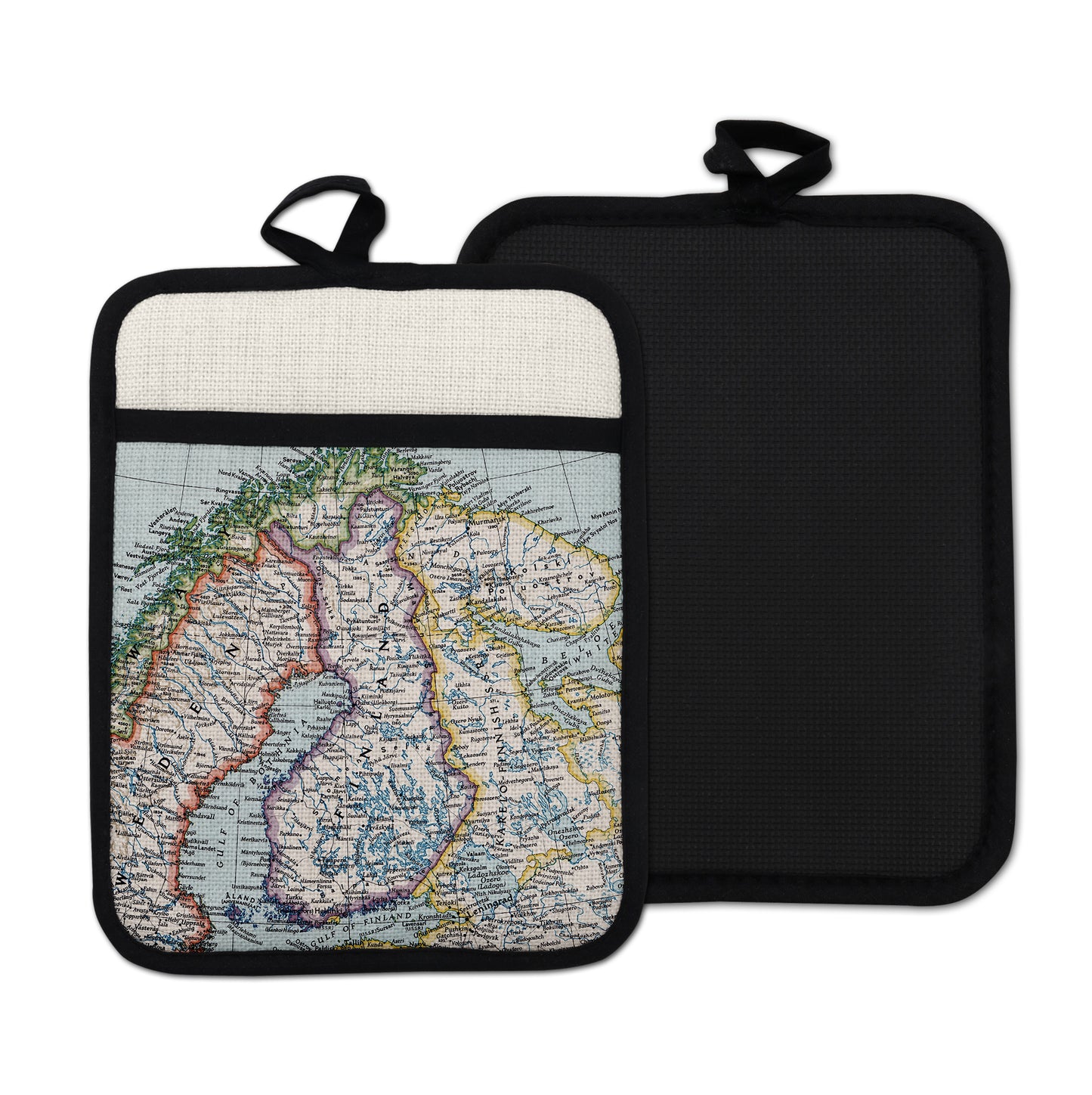 Finland vintage map hot pad kitchen decor