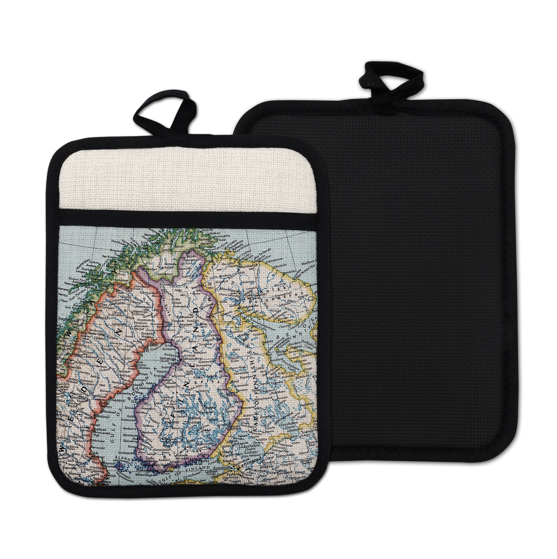 Finland vintage map hot pad kitchen decor
