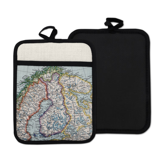 Finland vintage map hot pad kitchen decor