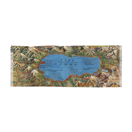 Lake Tahoe Map Scarf | Travel Inspired Accessory