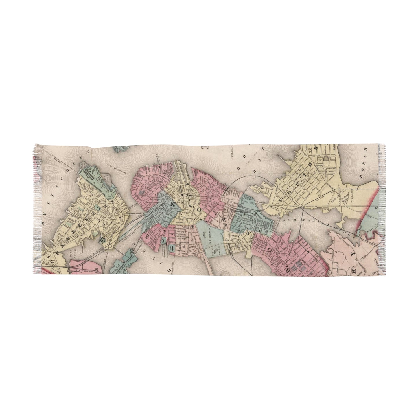 Boston Map Scarf | Vintage-Inspired City Accessory